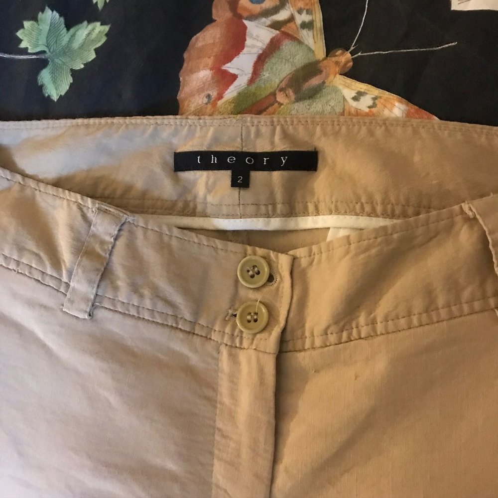 Theory Linen Blend Pants